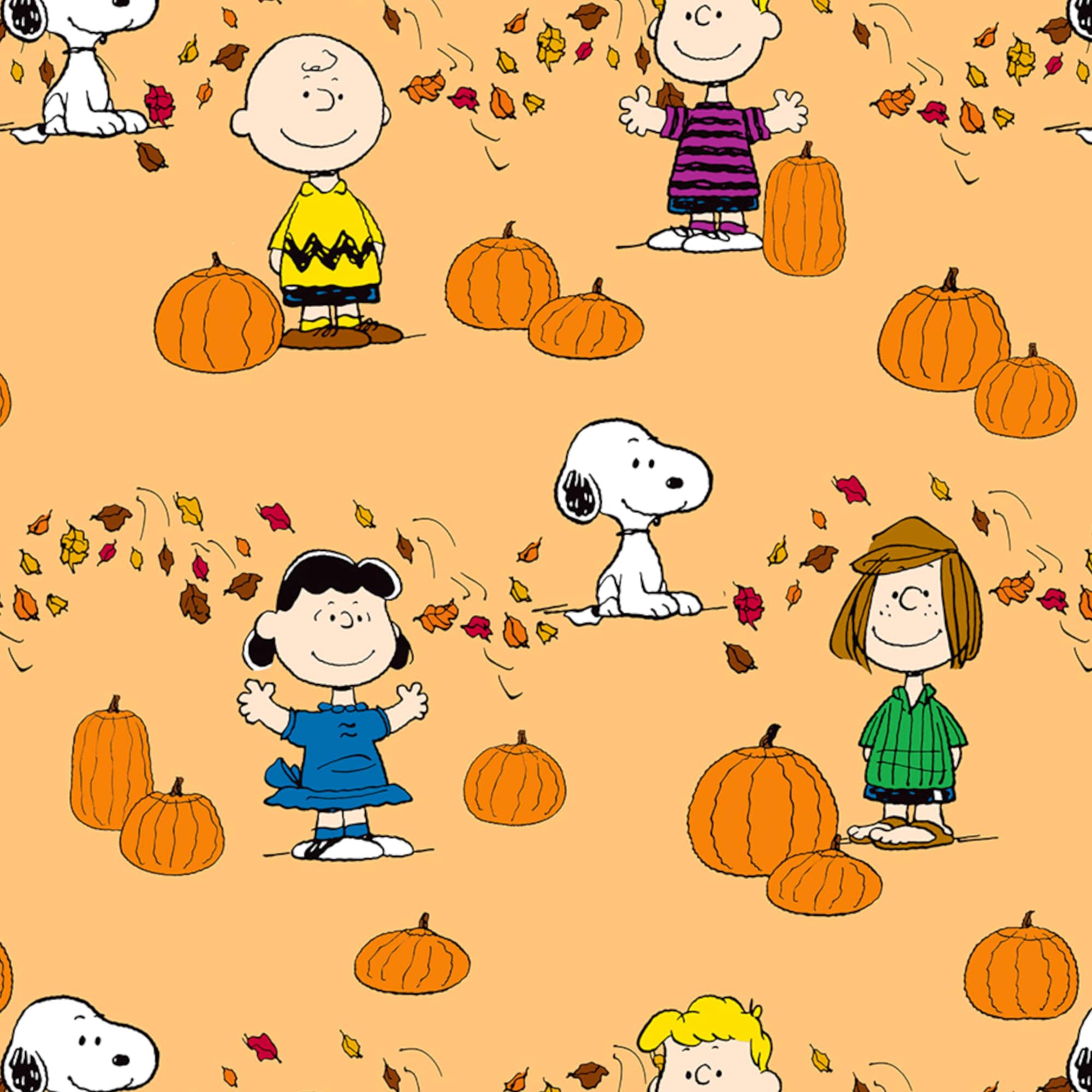 Peanuts® Pumpkin Patch Cotton Fabric